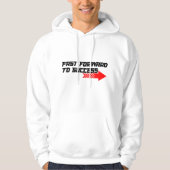 Fast Forward – Bold Red Motivation Quote Design Hoodie (Voorkant)