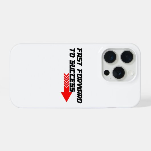 Fast Forward – Bold Red Motivation Quote Design iPhone Hoesje (Achterkant horizontaal)