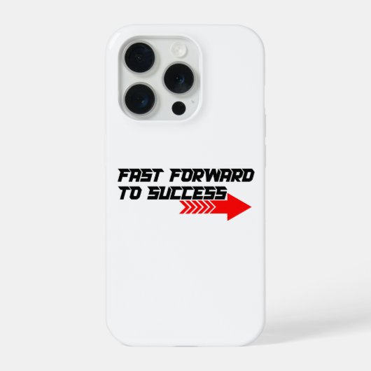 Fast Forward – Bold Red Motivation Quote Design iPhone Hoesje (Achterkant)