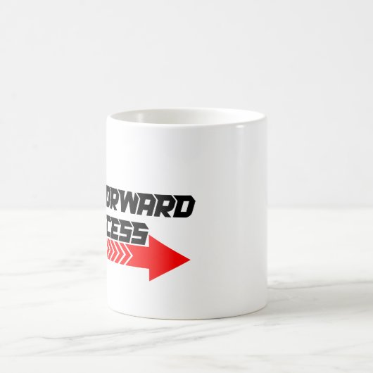 Fast Forward – Bold Red Motivation Quote Design Koffiemok (Center)