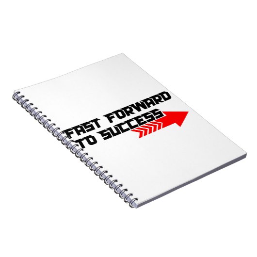 Fast Forward – Bold Red Motivation Quote Design Notitieboek (Rechterzijde)