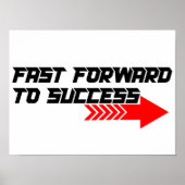 Fast Forward – Bold Red Motivation Quote Design Poster (Voorkant)