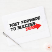 Fast Forward – Bold Red Motivation Quote Design Rechthoekige Sticker (Envelop)