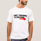 Fast Forward – Bold Red Motivation Quote Design T-shirt (Voorkant)