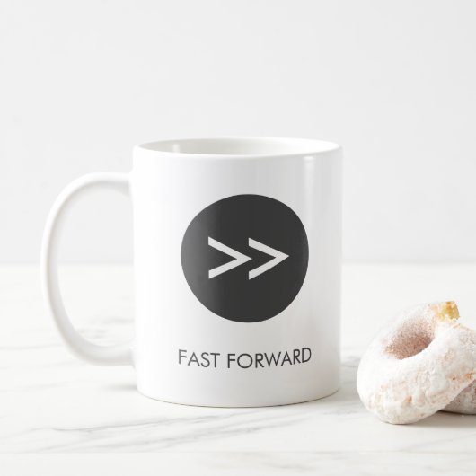 Fast Forward Button Koffiemok (Met donut)