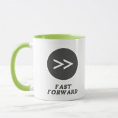 Fast Forward Button Lime Green Mok (Links)