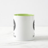 Fast Forward Button Lime Green Mok (Midden)