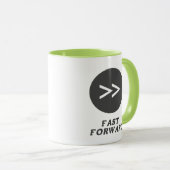 Fast Forward Button Lime Green Mok (Voorkant rechts)