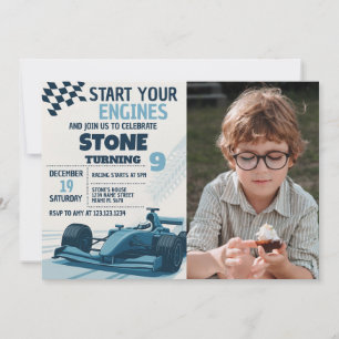 Fast & Fun Bewerkbare Party Kaart met foto