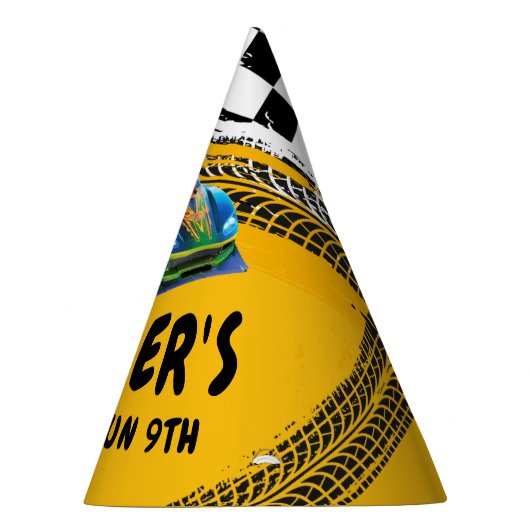 Fast & Fun Race Auto Verjaardagsfeest Feesthoedjes (Rechts)