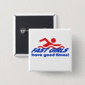 Fast Girls Square Button (Voorkant /achterkant)