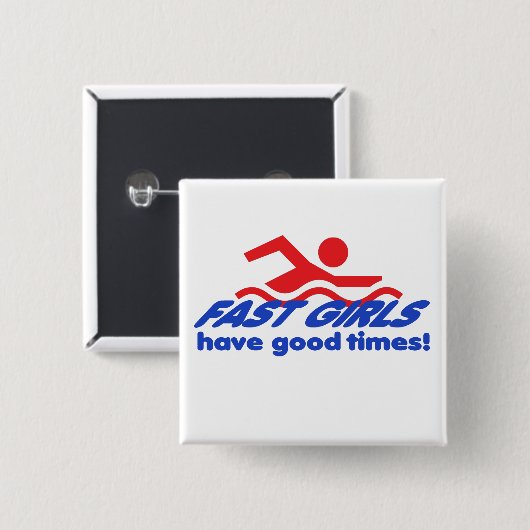 Fast Girls Square Button (Voorkant /achterkant)