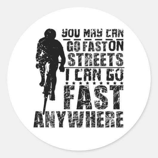 Fast Gravel Bike Ronde Sticker (Voorkant)