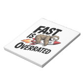 Fast is Overrated Sloth Rocket Notitieblok (Linkerzijde)
