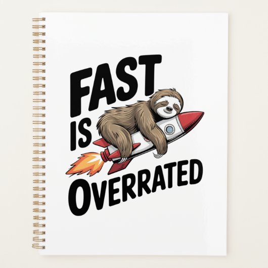 Fast is Overrated Sloth Rocket Planner (Voorkant)
