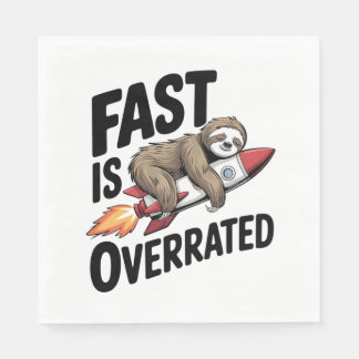 Fast is Overrated Sloth Rocket Servet