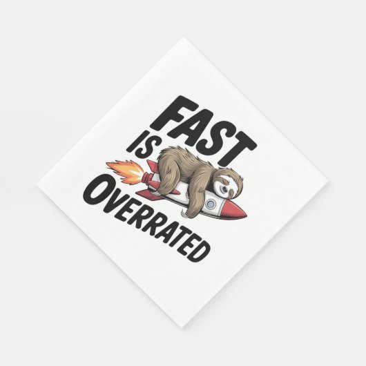 Fast is Overrated Sloth Rocket Servet (Hoek)