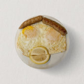 Fast KARL's gezicht in eieren Ronde Button 3,2 Cm (Voorkant)