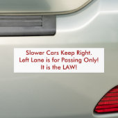 Fast Lane-Bumpersticker Bumpersticker (Op auto)