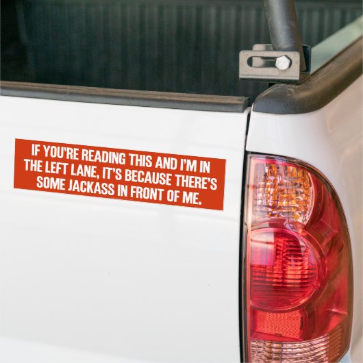 Fast Lane-Bumpersticker Bumpersticker (Op Truck)