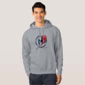 Fast Lap Legend – Vlam Embleem op racehelm Hoodie (Voorkant volledig)