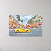 Fast Motion Corvette" PCH en hoofdstraat Canvas Afdruk (Voorkant)