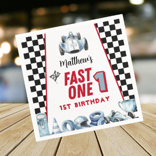 Fast One 1e verjaardag Jongen Racerauto Servet