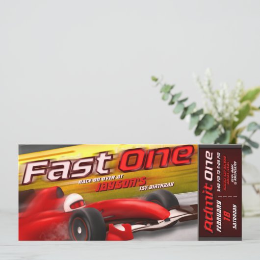Fast One - 1e verjaardag Kaart (Staand voorkant)