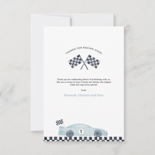 Fast One bedankkaart (Voorkant)