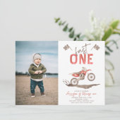 Fast ONE Birthday-uitnodiging | 1e verjaardag Kaart (Staand voorkant)