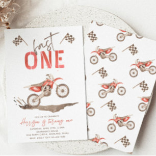 Fast ONE Birthday-uitnodiging   1e verjaardag Kaart