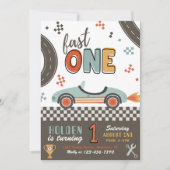 Fast ONE Birthday-uitnodiging | Uitnodiging tot ra (Voorkant)