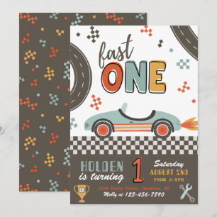 Fast ONE Birthday-uitnodiging   Uitnodiging tot ra