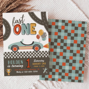 Fast ONE Birthday-uitnodiging   Uitnodiging tot ra