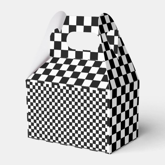 Fast ONE | Black White Race Car Flags Birthday  Bedankdoosjes (Achterkant)