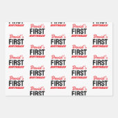 Fast ONE | Black White Race Car Flags Birthday  Inpakpapier Vel (Voorkant 2)