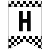 Fast One Black White Race Car Flags Happy Birthday Vlaggetjes (Tweede vlag)