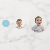 Fast One Blue Race Auto Foto 1e Verjaardagsfeest Confetti (Achterkanten)