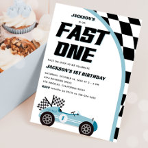 Fast One Blue Race auto Verjaardagsfeest