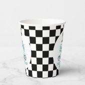 Fast One Blue Race Car 1e verjaardagsfeestje Papieren Bekers (Links)