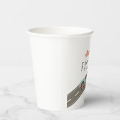 Fast One Blue Race Car Birthday Papieren Bekers (Rechts)