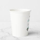 Fast One Blue Race Car Birthday Papieren Bekers (Rechts)