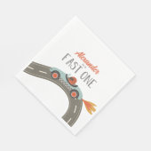 Fast One Blue Race Car Birthday Servet (Hoek)