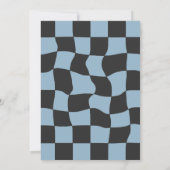 Fast One Blue  Race Car Boy 1e Verjaardag Kaart (Achterkant)