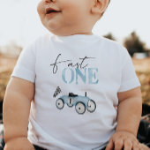 Fast ONE Blue Race Car Ride-On Verjaardag T-shirt