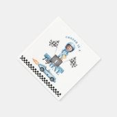 Fast One Blue raceauto 1e foto Verjaardag Servet (Hoek)