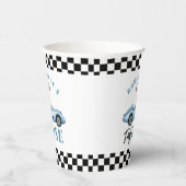 Fast One Blue raceauto Boy 1st Birthday Papieren Bekers (Rechts)