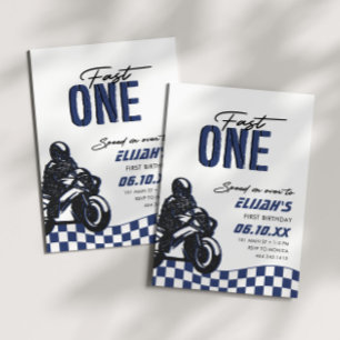 Fast One Boys 1e Motorcross Dirt Bike Verjaardag Kaart