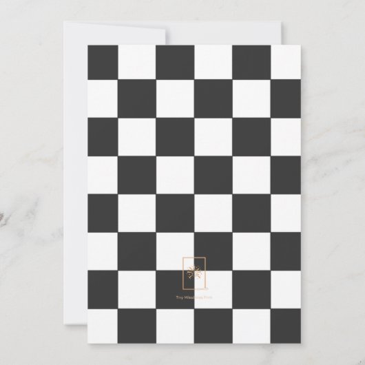 Fast One Boy's Eerste Verjaardag Uitnodiging Race  (Achterkant)