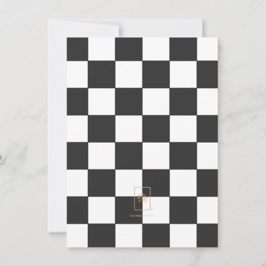 Fast One Boy's First Birthday Bedankt Race Car (Achterkant)